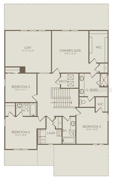 2D floor plan layout of this home in Hartford Terrace, Davenport, FL (Image 3).