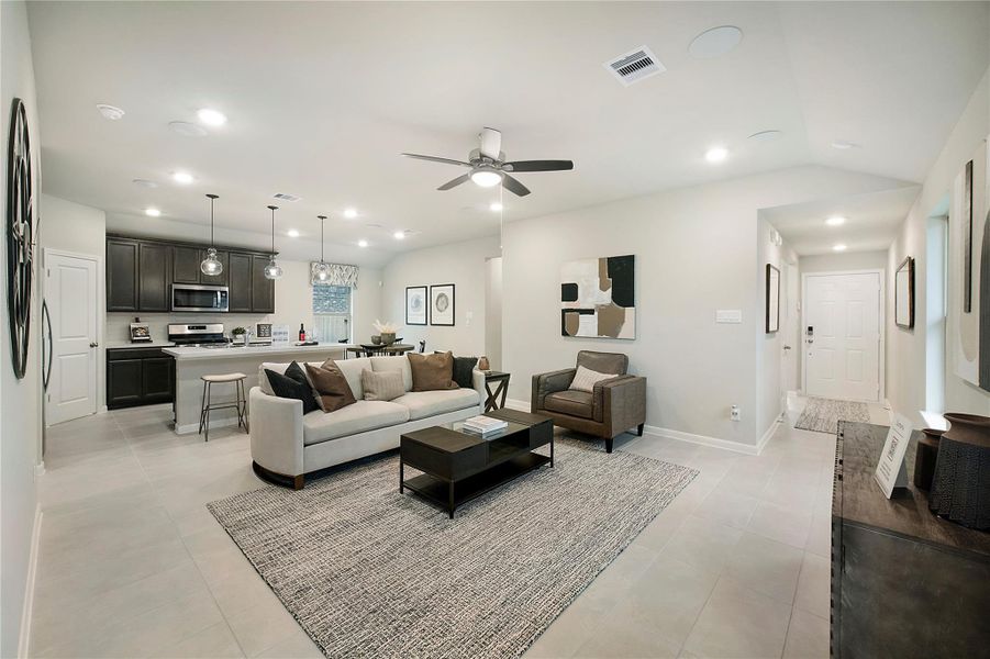 Sample photo of completed home with similar floor plan. As-built color and selections may vary.
