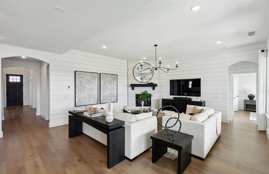 Open concept gathering room creating a spacious and inviting atmosphere *Model representation Open concept gathering room creating a spacious and inviting atmosphere *Model representation