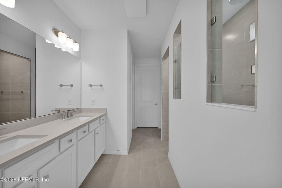 Furnished interior view inside a new home in Del Webb Wildlight, Yulee (Image 10).