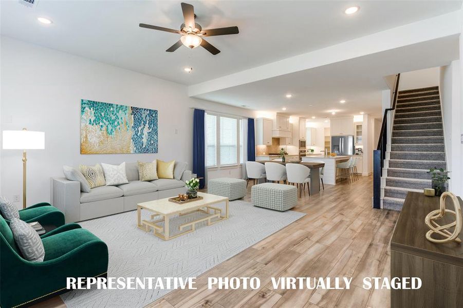 Our Juliet floor plan offers the perfect floor plan for today's active family lifestyle!  REPRESENTATIVE PHOTO VIRTUALLY STAGED.