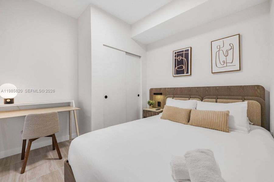 Furnished interior view inside a new home in , Miami Beach (Image 14). Furnished interior view inside a new home in , Miami Beach (Image 14).