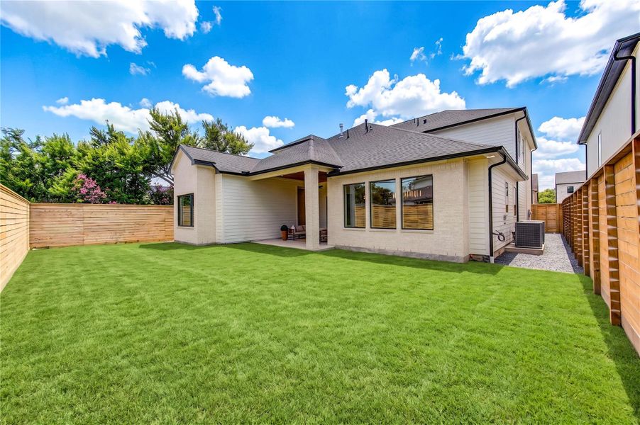 With an oversized backyard rarely found in newer construction, there's abundant room to accommodate a large custom pool and spa while maintaining plenty of yard space for outdoor recreation and entertaining. Imagine creating your own resort-inspired sanctuary just steps from the covered outdoor living area.