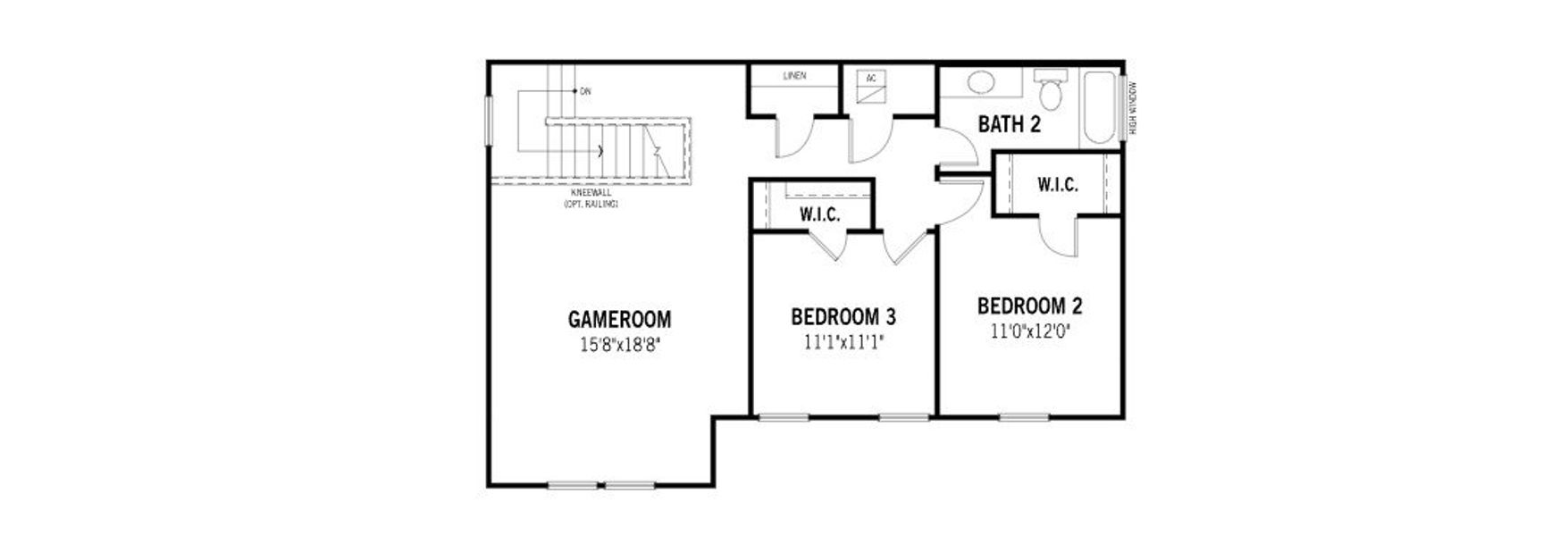 2D floor plan layout for the Adella by Mattamy Homes in Spiritas Ranch, Little Elm, TX (Image 3).
