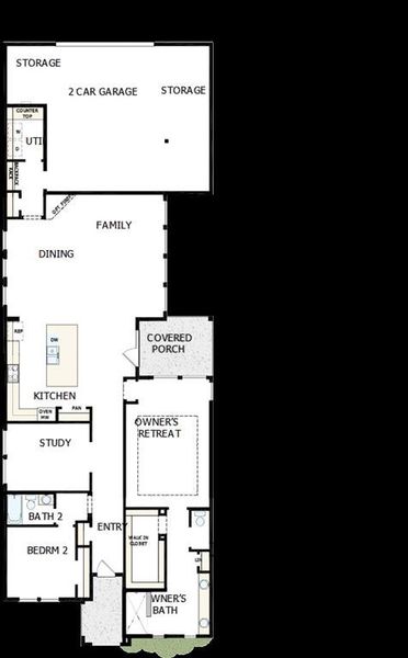 2D floor plan layout of this home in Elements at Viridian - Signature Series, Arlington, TX (Image 2). 2D floor plan layout of this home in Elements at Viridian - Signature Series, Arlington, TX (Image 2).