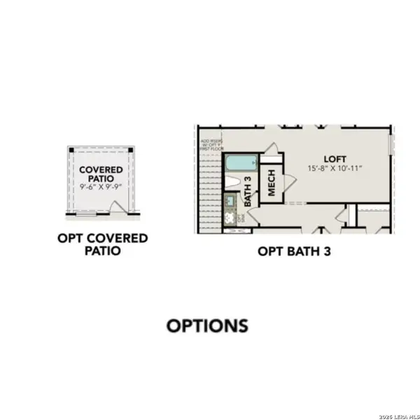 2D floor plan layout of this home in Applewhite Meadows, San Antonio, TX (Image 4).