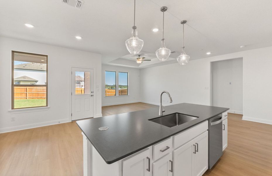 Furnished interior view inside a new home in Saddleback at Santa Rita Ranch, Liberty Hill (Image 12). Furnished interior view inside a new home in Saddleback at Santa Rita Ranch, Liberty Hill (Image 12).