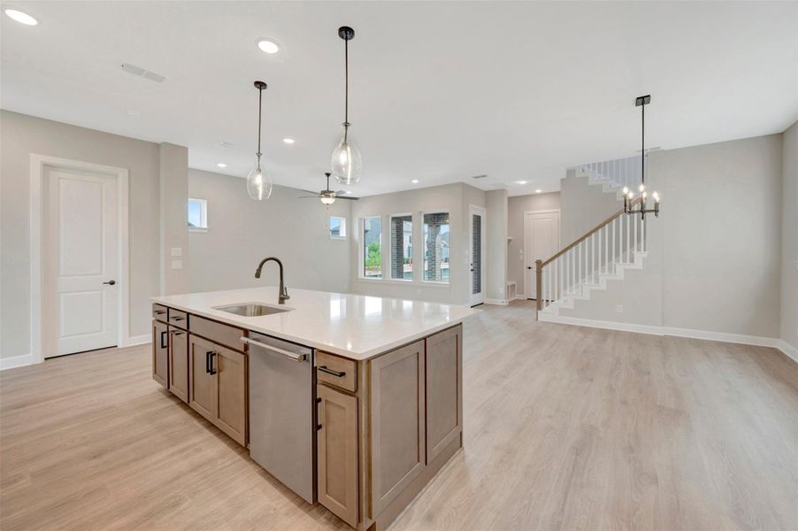 Furnished interior view inside a new home in Pomona - Grove Row Collection, Manvel (Image 10).