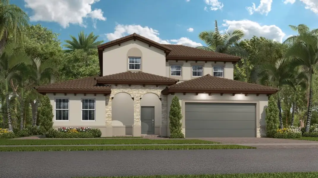 Front exterior of a new home in Altamira, Homestead, FL, highlighting curb appeal (Image 1). Front exterior of a new home in Altamira, Homestead, FL, highlighting curb appeal (Image 1).