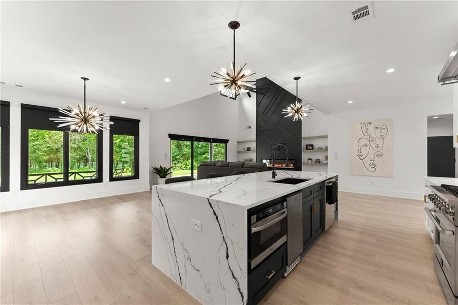 Furnished interior view inside a new home in , Hartwell (Image 54).