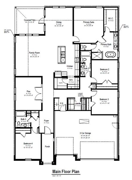 2D floor plan layout for the Basin Trail View by View Homes in Weltner Farms 60’s, New Braunfels, TX (Image 3). 2D floor plan layout for the Basin Trail View by View Homes in Weltner Farms 60’s, New Braunfels, TX (Image 3).