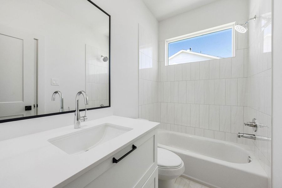 Secondary bedrooms attached full bathroom