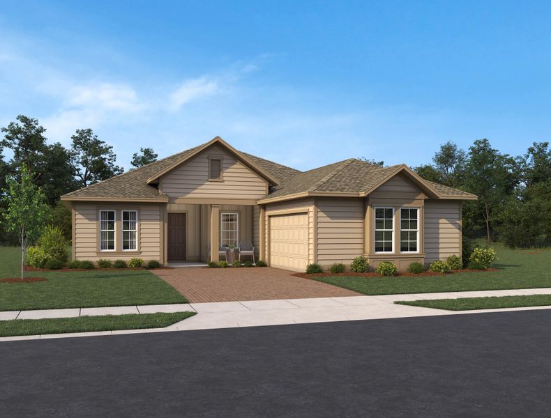 Representative exterior photo of a completed home built from the Erie by Ashton Woods in Northlake Estate, Winter Garden, FL (Image 6). Representative exterior photo of a completed home built from the Erie by Ashton Woods in Northlake Estate, Winter Garden, FL (Image 6).