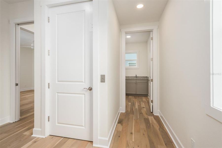 Laundry, Elevator Door and Guest Quarters of Sold Model Home