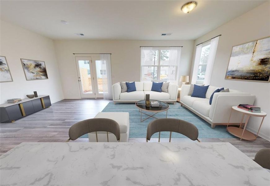 Furnished interior view inside a new home in Rivington Walk, Winder (Image 3).