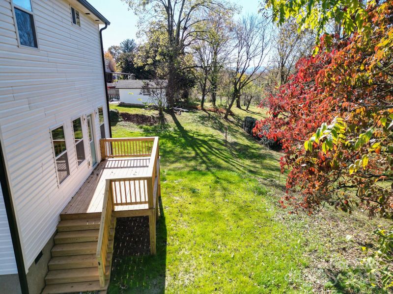 Exterior details and patio area of a home in , Asheville (Image 26).