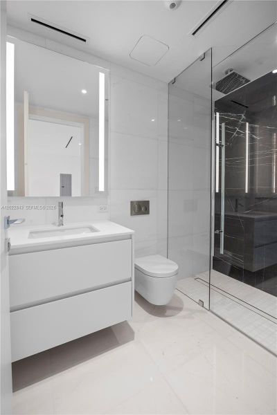 Furnished interior view inside a new home in Aston Martin Residences, Miami (Image 14).