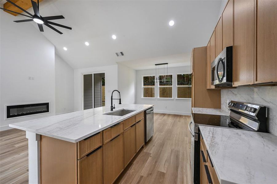 Furnished interior view inside a new home in , Dallas (Image 6).