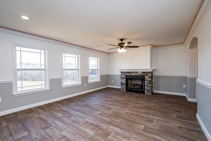 Representative unfurnished interior of a home built from the Sumter by Enchanted Homes in Lonesome Dove, San Antonio (Image 56).
