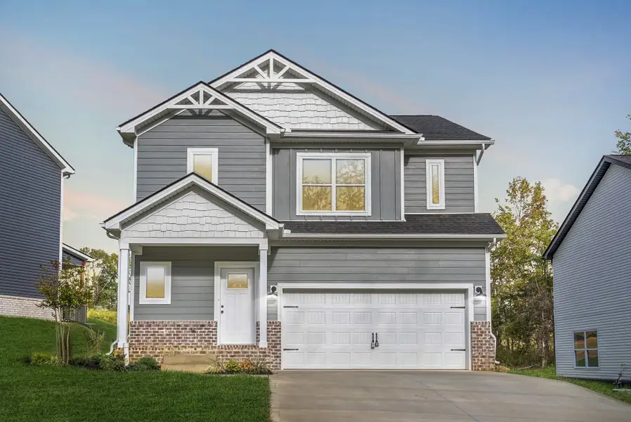 Representative exterior photo of a completed home built from the Maui by Rockwood Homes in New Hope Estates, Nashville, TN (Image 2).