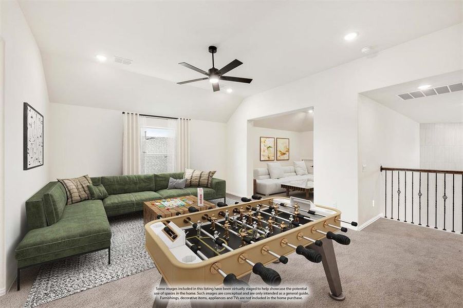 Furnished interior view inside a new home in Hunters Ridge, Crowley (Image 17).