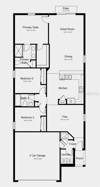 Floor Plan - Structural options added include: covered lanai