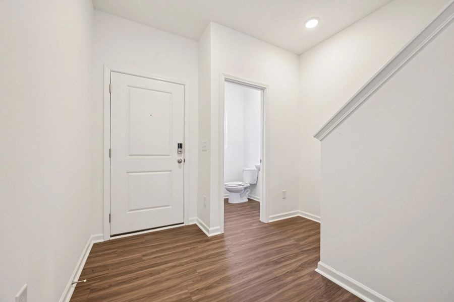 Spacious, unfurnished interior of a new home in Towns at Crescent Mills, Wilson's Mills (Image 10). Spacious, unfurnished interior of a new home in Towns at Crescent Mills, Wilson's Mills (Image 10).