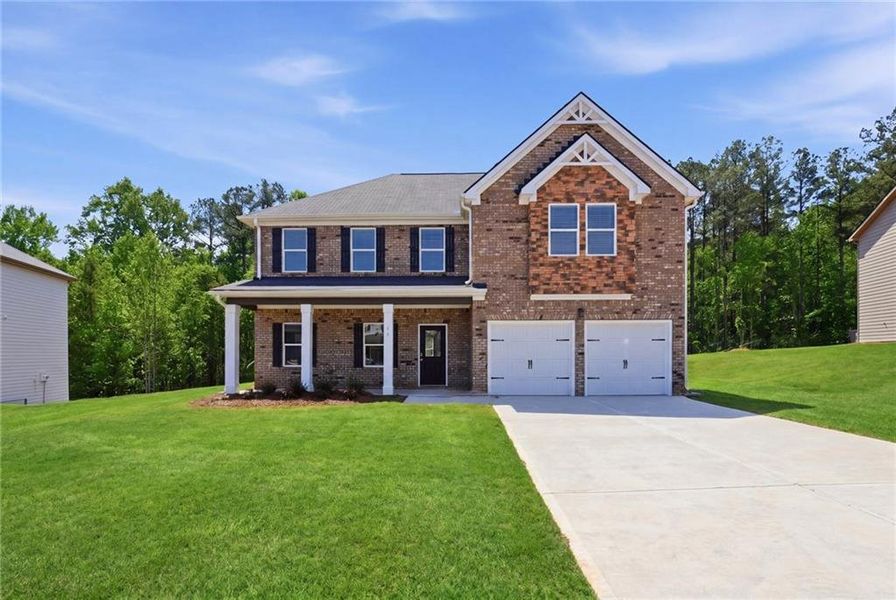 Front exterior of a new home in Fern Dale, Fairburn, GA, highlighting curb appeal (Image 18).