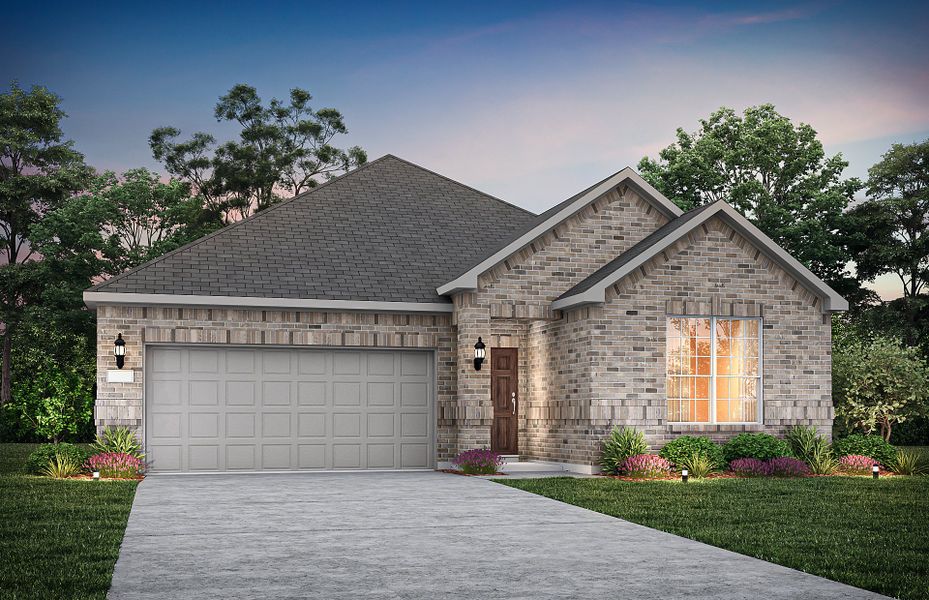 The Orchard, a one-story home with 2-car garage, shown with Home Exterior 31