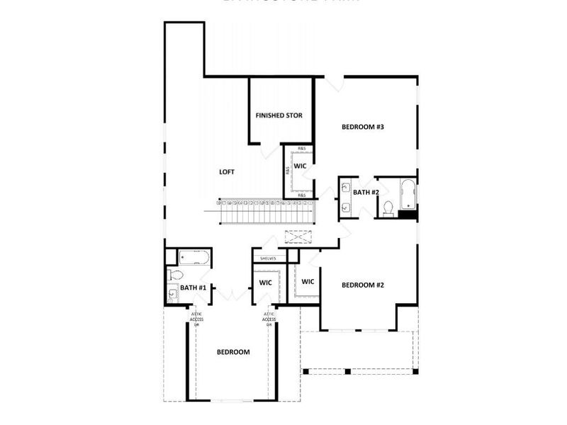 2D floor plan layout of this home in Livingstone Park, Kennesaw, GA (Image 6).