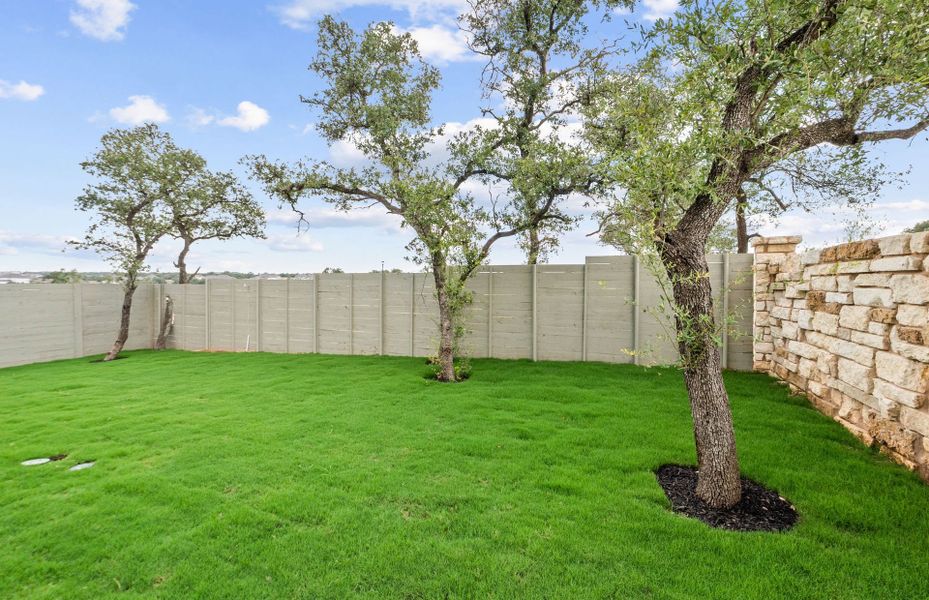 Exterior details and patio area of a home in Wolf Ranch, Georgetown (Image 24).