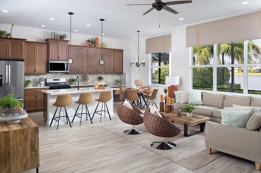Furnished interior view inside a new home in Westlake, Loxahatchee (Image 5).