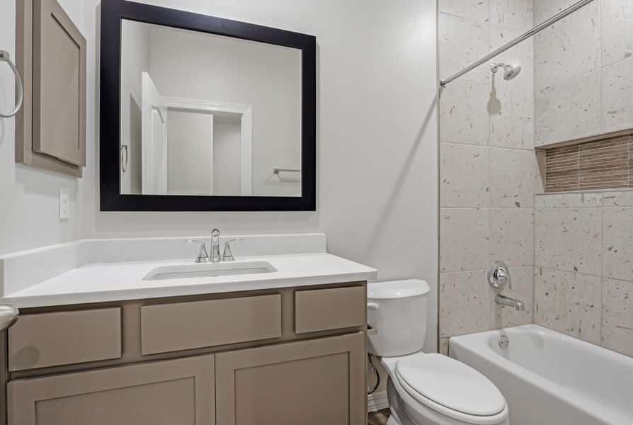 Furnished interior view inside a new home in Emerald Estates, Horizon City (Image 14). Furnished interior view inside a new home in Emerald Estates, Horizon City (Image 14).