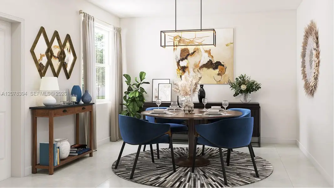 Furnished interior view inside a new home in Del Mar, Miami (Image 9).