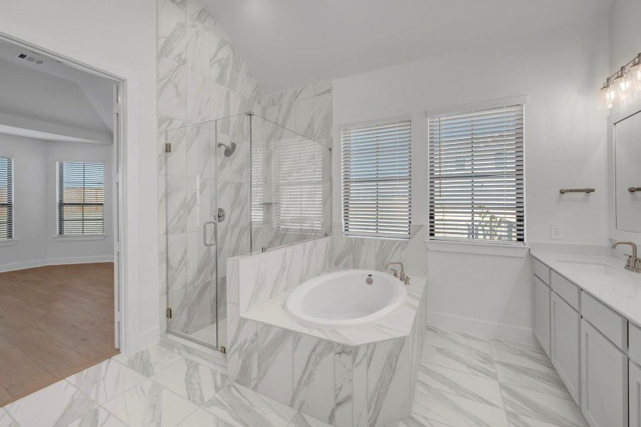 Furnished interior view inside a new home in Lone Star Landing, Montgomery (Image 13).