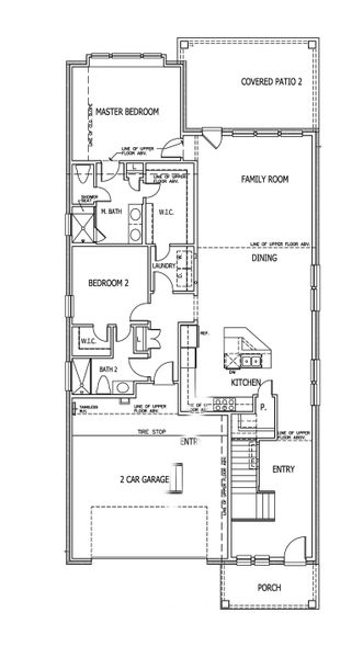 2D floor plan layout of this home in University Heights, Round Rock, TX (Image 5).