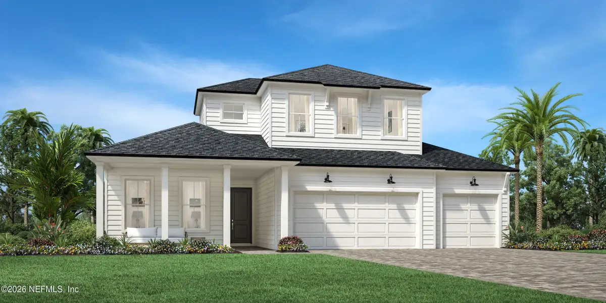 Front exterior of a new home in , St. Johns, FL, highlighting curb appeal (Image 5).