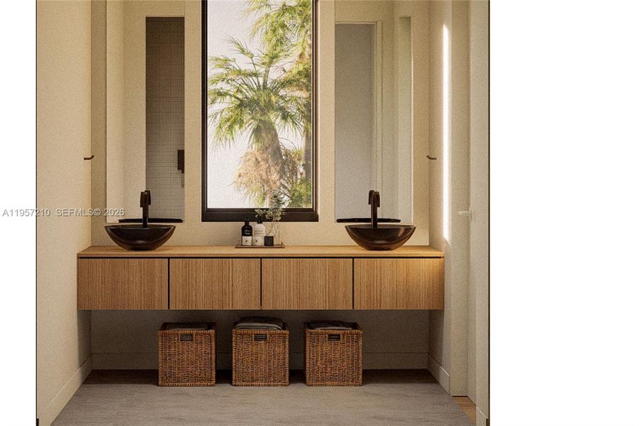 Furnished interior view inside a new home in , Miami (Image 9).