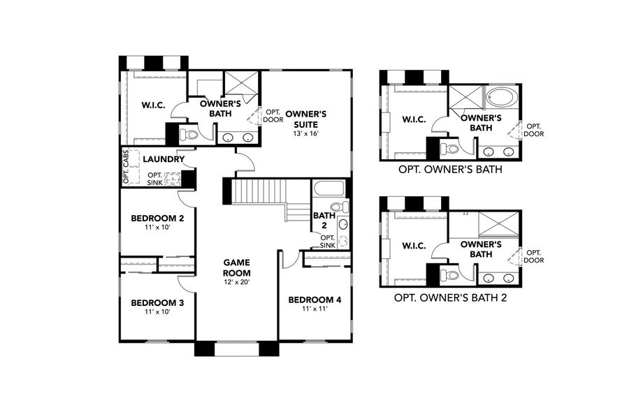2D floor plan layout for the Lilac by DRB Homes in Saguaro Hills at Vistancia, Peoria, AZ (Image 4).