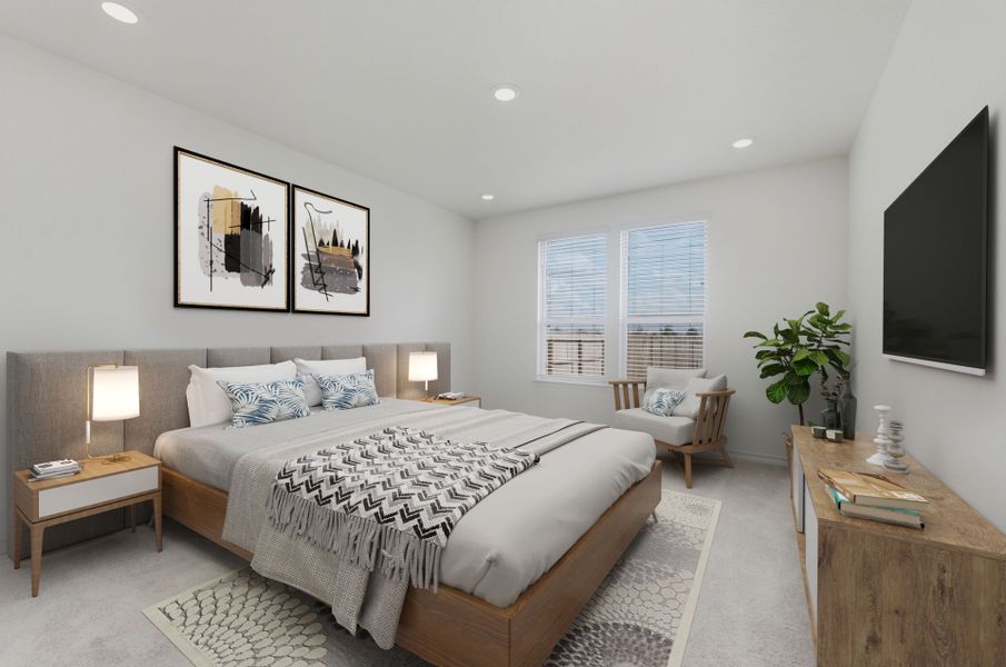 Representative furnished interior of a home built from the Parker by Pulte Homes in Nopal Valley, San Antonio (Image 12).