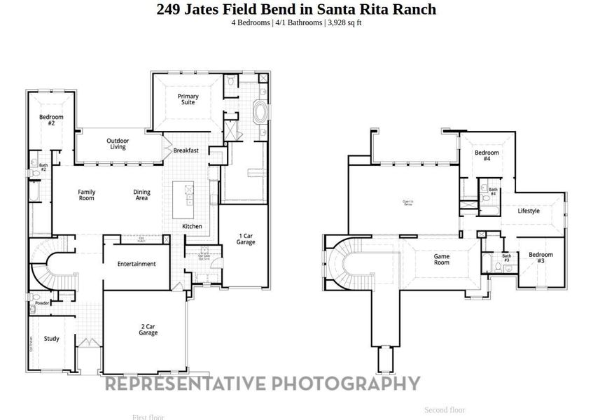2D floor plan layout of this home in Santa Rita Ranch, Liberty Hill, TX (Image 2). 2D floor plan layout of this home in Santa Rita Ranch, Liberty Hill, TX (Image 2).