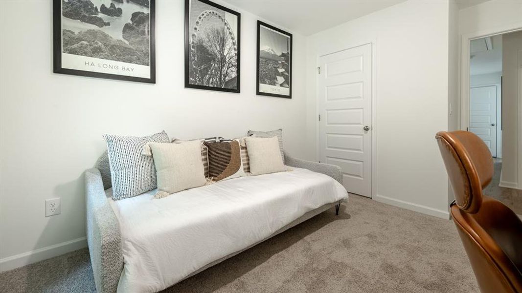 Furnished interior view inside a new home in Towns at Monroe, Atlanta (Image 16). Furnished interior view inside a new home in Towns at Monroe, Atlanta (Image 16).