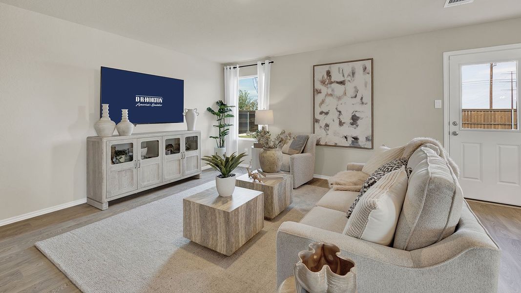 Representative furnished interior of a home built from the The Franklin by D.R. Horton in Swenson Heights, Seguin (Image 5). Representative furnished interior of a home built from the The Franklin by D.R. Horton in Swenson Heights, Seguin (Image 5).