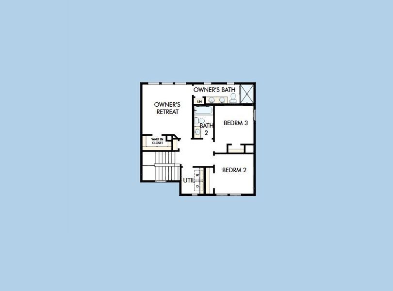 2D floor plan layout for the The Pointleaf by David Weekley Homes in Heritage Green – The Classic Collection, Columbia, TN (Image 4). 2D floor plan layout for the The Pointleaf by David Weekley Homes in Heritage Green – The Classic Collection, Columbia, TN (Image 4).