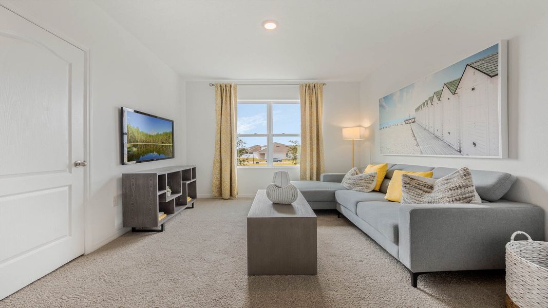 Furnished interior view inside a new home in Magnolia at the Bluffs Phase 3, Freeport (Image 14).