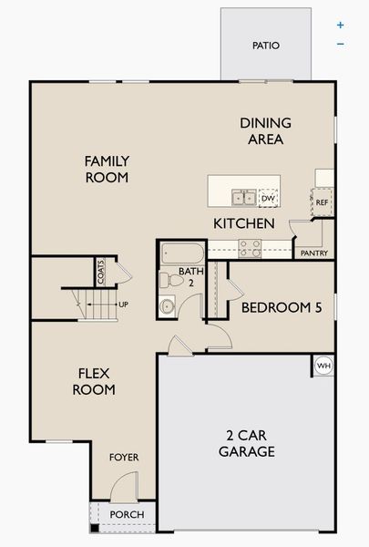 2D floor plan layout for the Supernova by Starlight Homes in Skyline Village, San Tan Valley, AZ (Image 3).