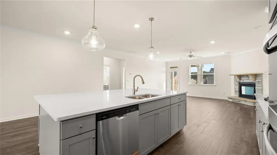 Furnished interior view inside a new home in Heritage Pointe, Senoia (Image 3). Furnished interior view inside a new home in Heritage Pointe, Senoia (Image 3).