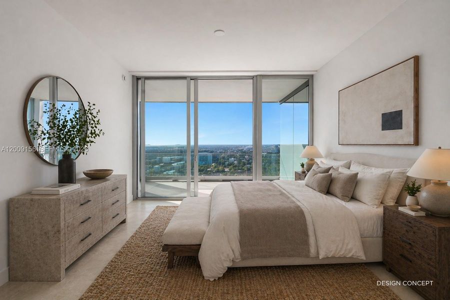 Furnished interior view inside a new home in , Miami (Image 16).
