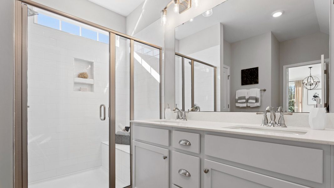 The Cooper 3 Plan by DRB homes in McBride Indian Trail, NC - Bathroom