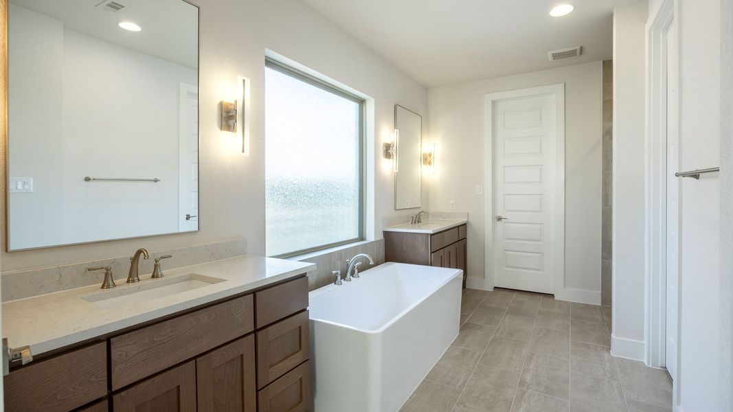 Furnished interior view inside a new home in Wolf Ranch, Georgetown (Image 4).